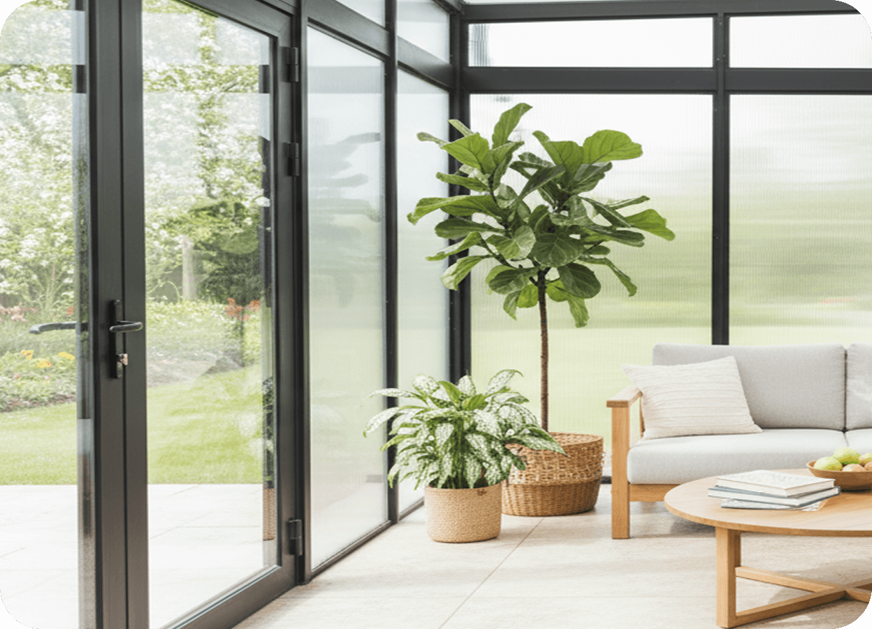 Glass sunroom example