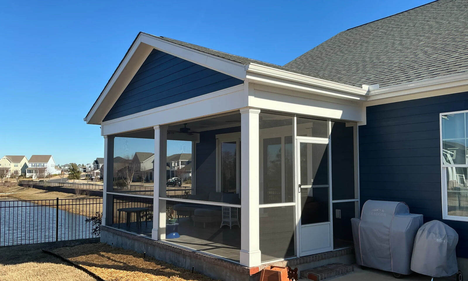 Typical backyard before adding a sunroom